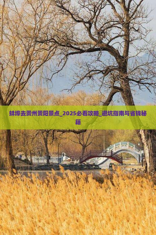 蚌埠去贵州贵阳景点