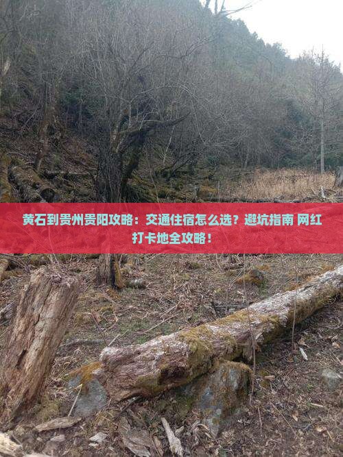黄石到贵州贵阳攻略