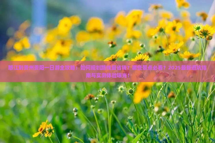 怒江到贵州贵阳一日