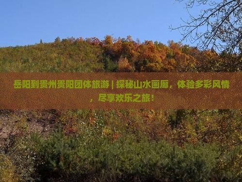 岳阳到贵州贵阳团体旅游