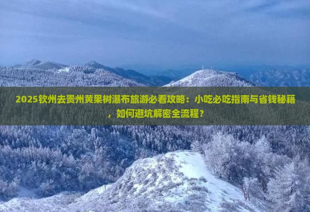 钦州去贵州黄果树瀑布旅游小吃