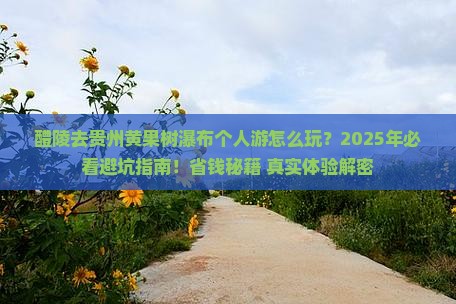 醴陵去贵州黄果树瀑布个人游