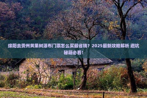 绵阳去贵州黄果树瀑布门票