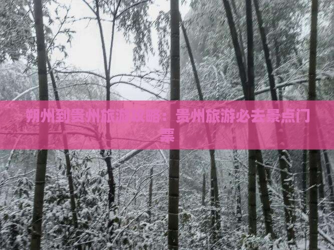 朔州到贵州门票