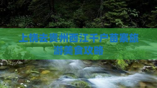 上饶去贵州西江千户苗寨旅游小吃