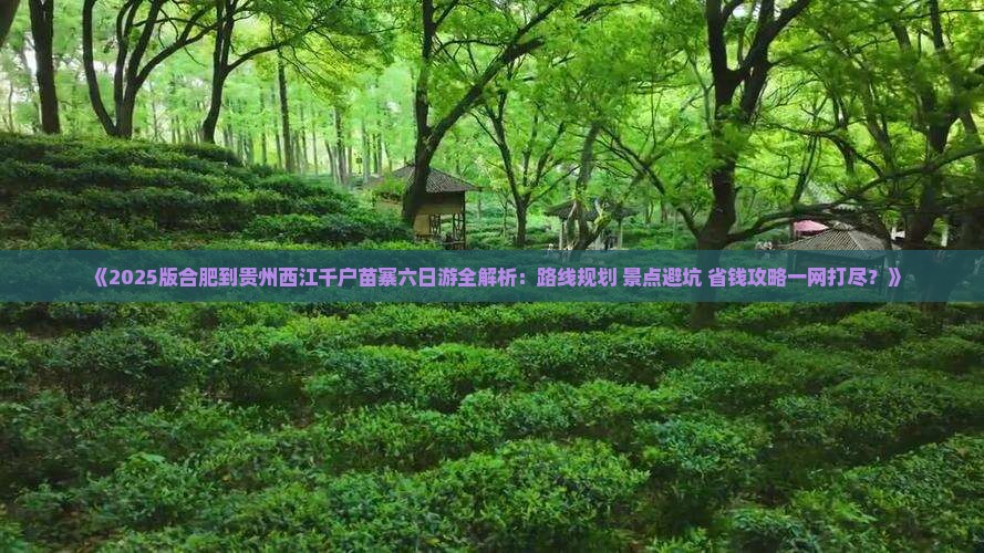合肥到贵州西江千户苗寨六日游
