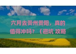 六月去贵州贵阳大型旅游团