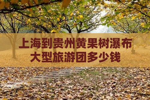 上海到贵州黄果树瀑布大型旅游团