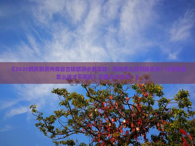 鹤岗到贵州青岩古镇旅游