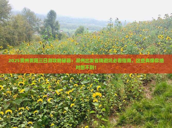 湖州去贵州贵阳三日游