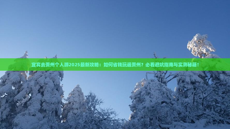 宜宾去贵州个人游