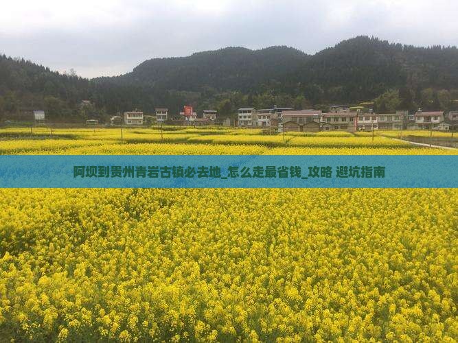 阿坝到贵州青岩古镇必去地