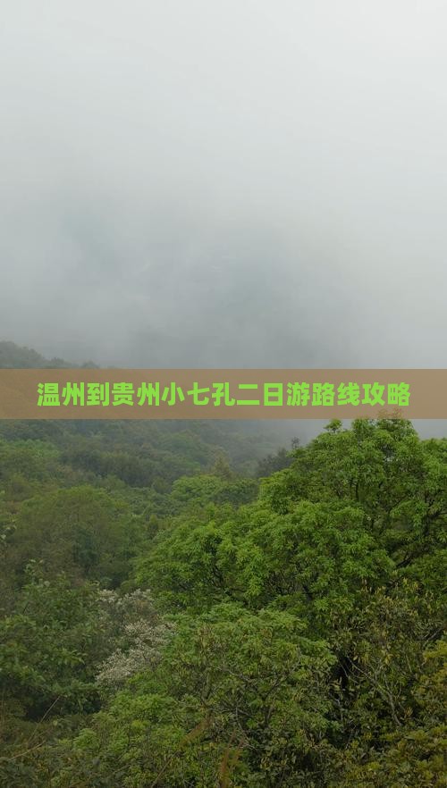 温州到贵州小七孔二日游