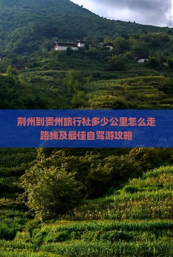 荆州到贵州旅行社