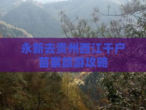 永新去贵州西江千户苗寨哪里玩 永新去贵州西江千户苗寨哪里玩