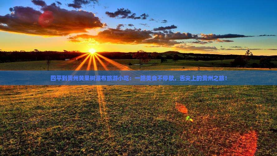 四平到贵州黄果树瀑布旅游小吃