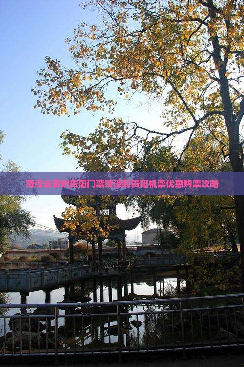 菏泽去贵州贵阳门票