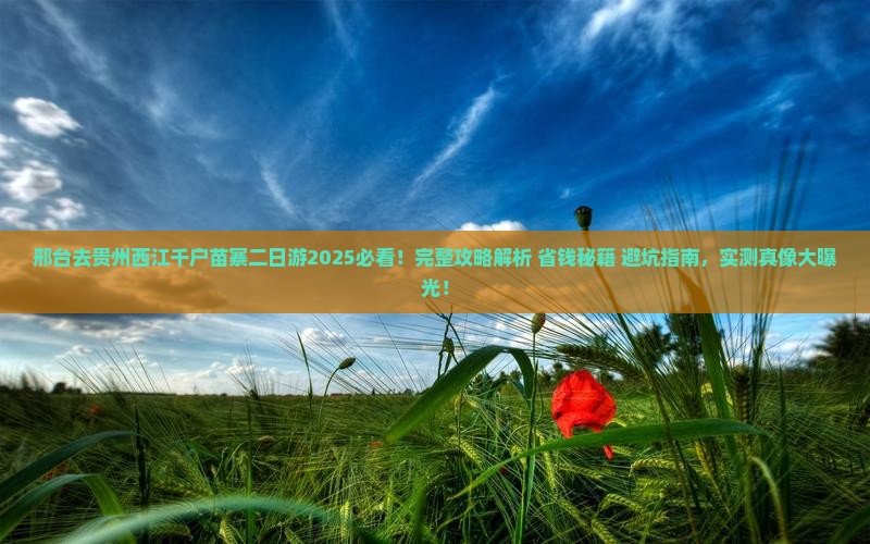 邢台去贵州西江千户苗寨二日游