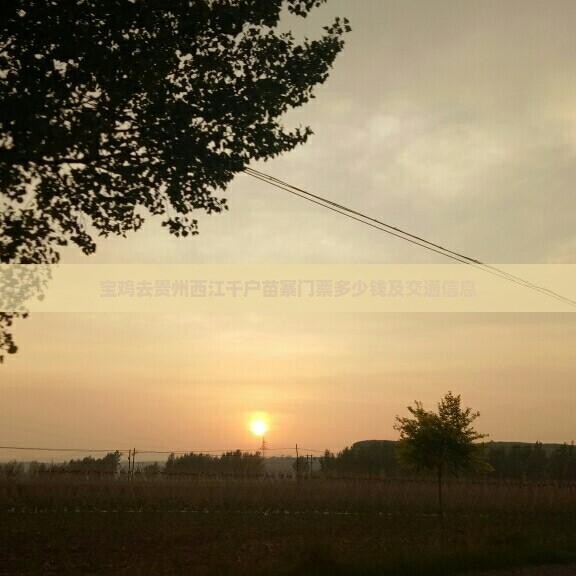 宝鸡去贵州西江千户苗寨门票