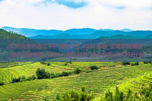 常州去贵州西江千户苗寨一日