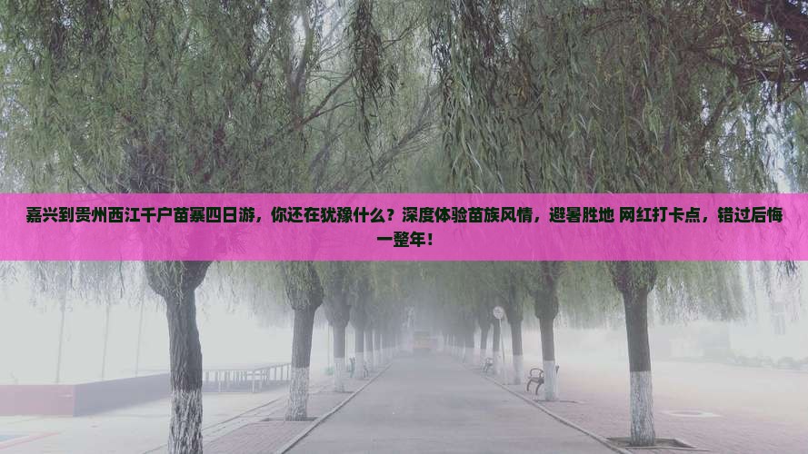 嘉兴到贵州西江千户苗寨四日游