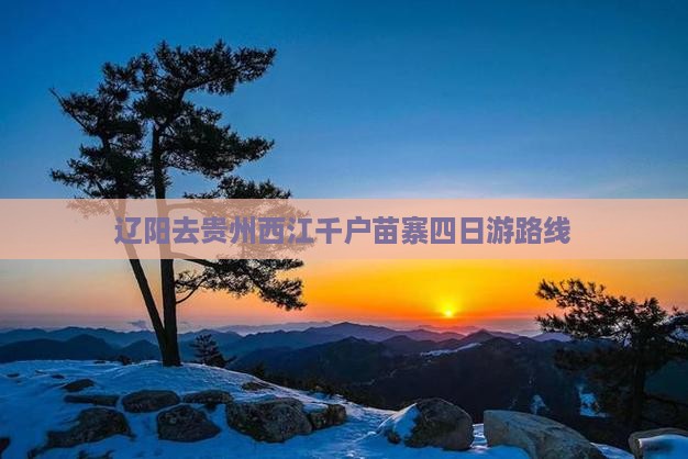 辽阳去贵州西江千户苗寨四日游