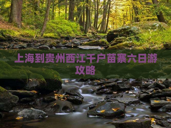 上海到贵州西江千户苗寨六日游 上海到贵州西江千户苗寨六日游