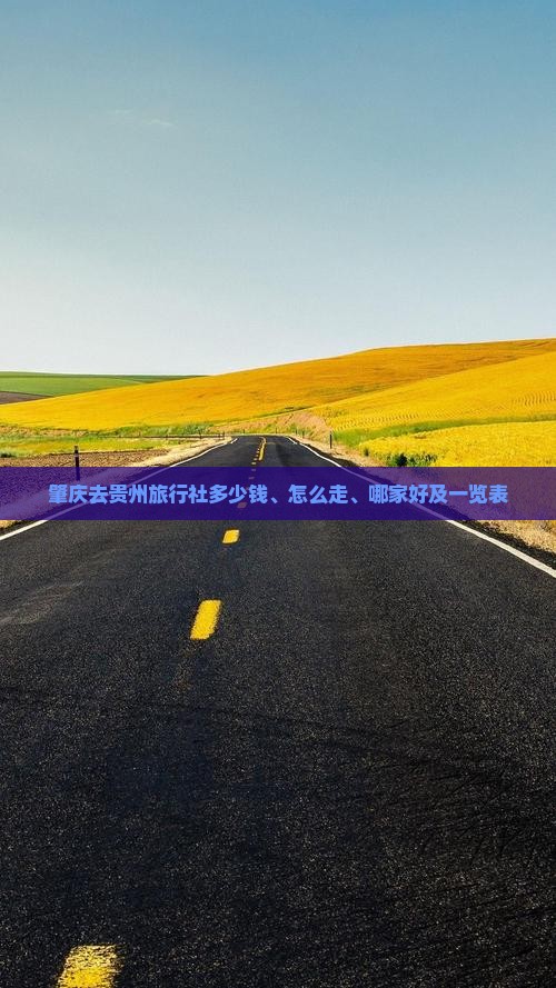 肇庆去贵州旅行社