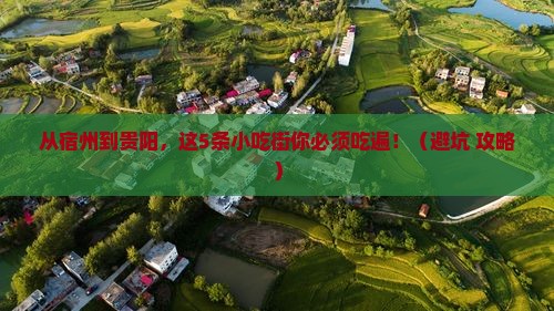 宿州到贵州贵阳旅游小吃