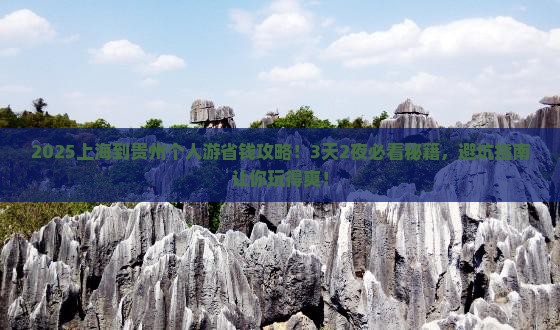 上海到贵州个人游