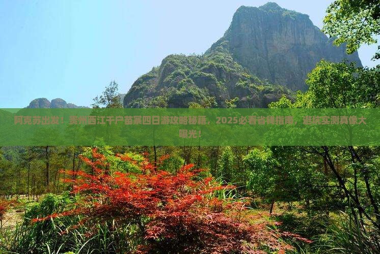 阿克苏去贵州西江千户苗寨四日游