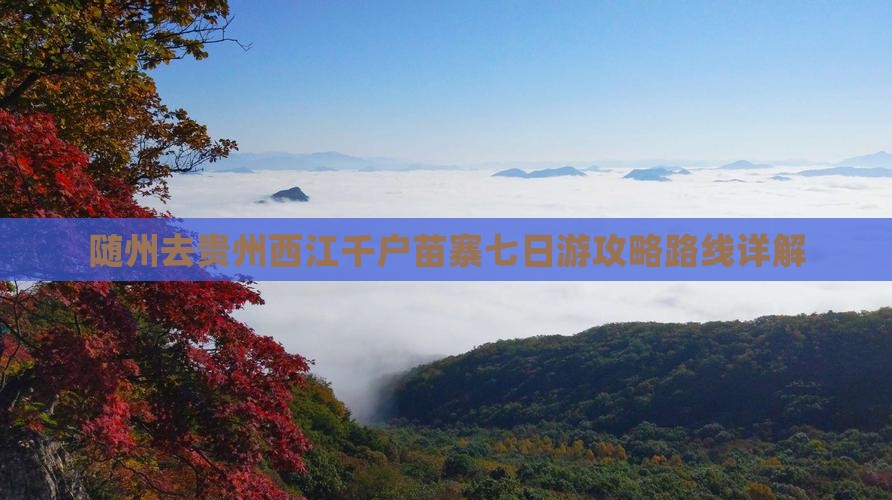 随州去贵州西江千户苗寨七日游
