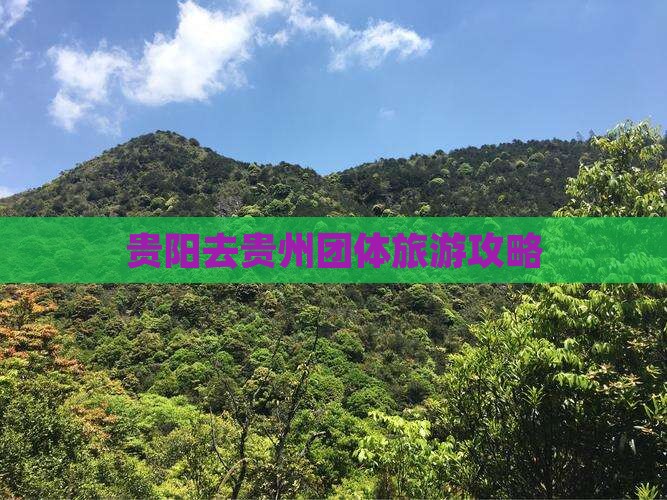 贵阳去贵州团体旅游