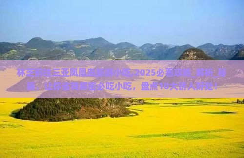 林芝前往三亚凤凰岛旅游小吃