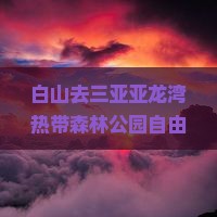 白山去三亚亚龙湾热带森林公园自由行 白山去三亚亚龙湾热带森林公园自由行