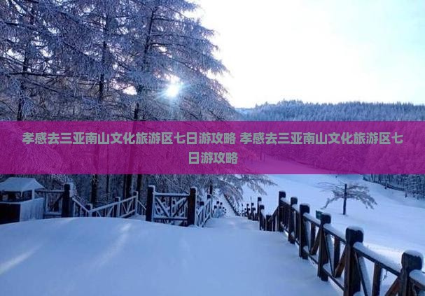 孝感去三亚南山文化旅游区七日游