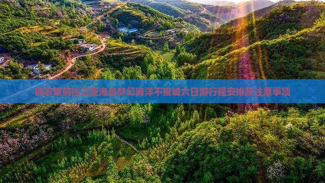神农架前往三亚海昌梦幻海洋不夜城六日游