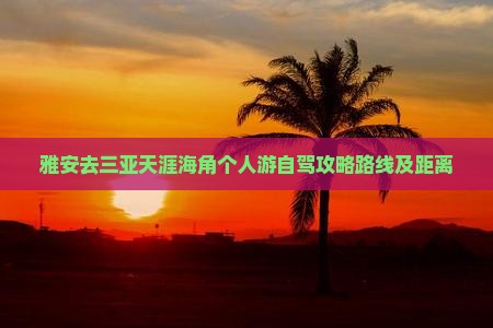 雅安去三亚天涯海角个人游