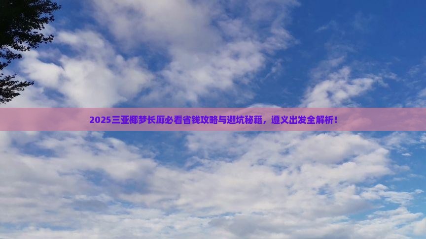 遵义出发三亚椰梦长廊门票
