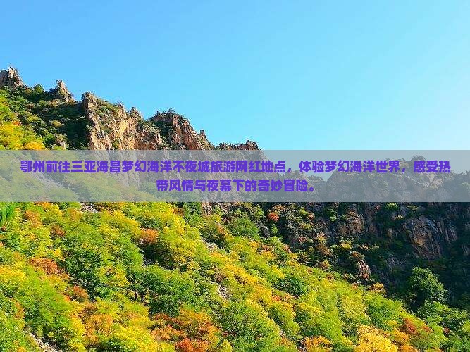鄂州前往三亚海昌梦幻海洋不夜城旅游网红地点