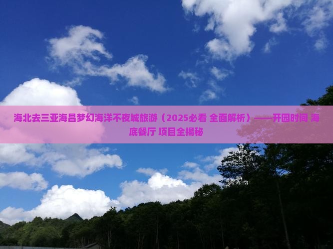 海北去三亚海昌梦幻海洋不夜城旅游