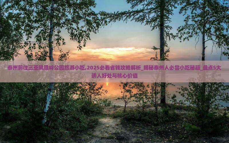 泰州前往三亚凤凰岭公园旅游小吃
