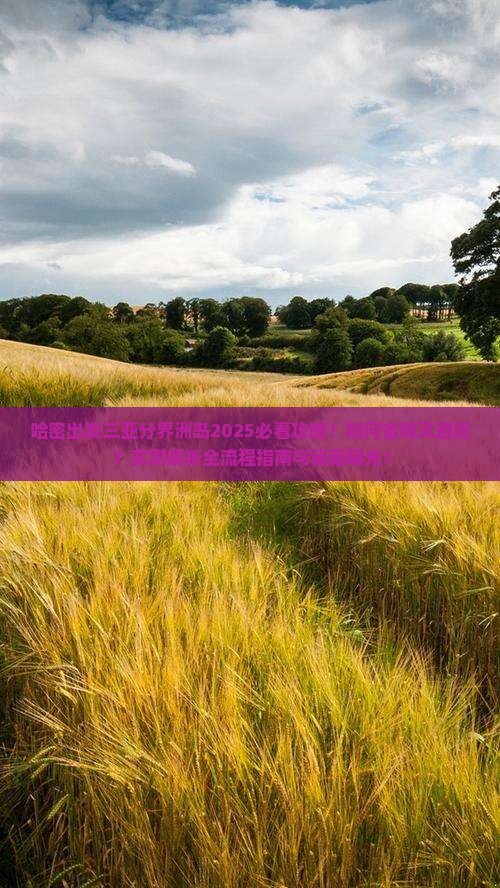 哈密出发三亚分界洲岛攻略