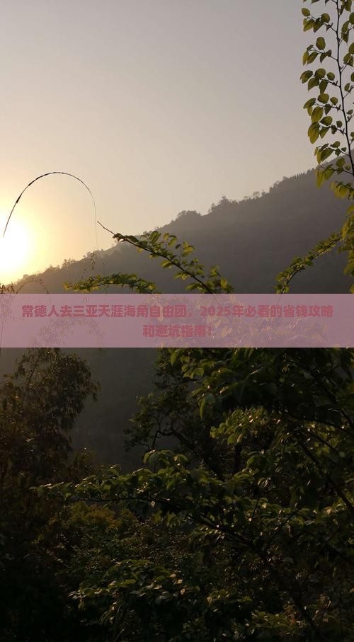 常德去三亚天涯海角自由团