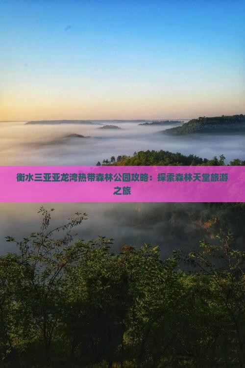 衡水前往三亚亚龙湾热带森林公园个人游