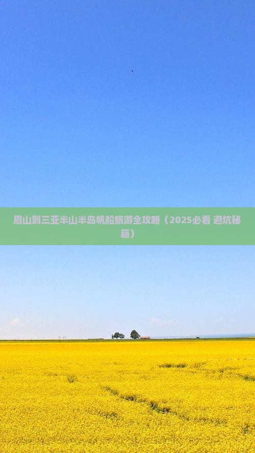 眉山出发三亚半山半岛帆船港六日游