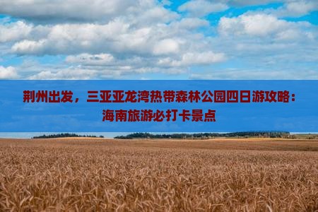 荆州前往三亚亚龙湾热带森林公园四日游