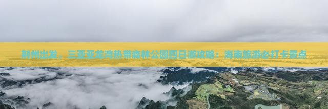 荆州前往三亚亚龙湾热带森林公园四日游