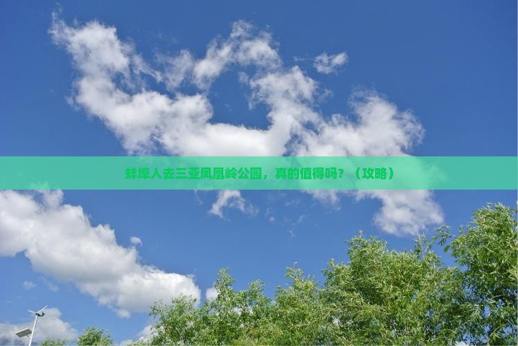 蚌埠去三亚凤凰岭公园一日游