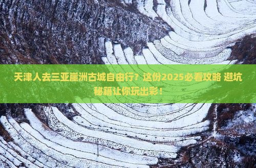 天津去三亚崖洲古城自由行